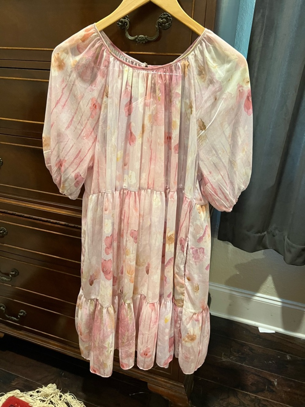 Melloday Light Blush Pink Satin-Look Dress
